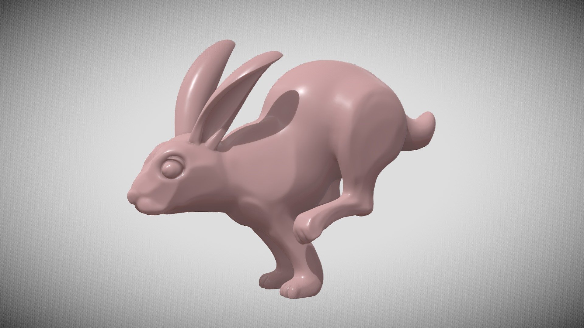 running rabbit 3d model