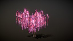 Fantasy Stylized Magic Tree Game Ready Asset