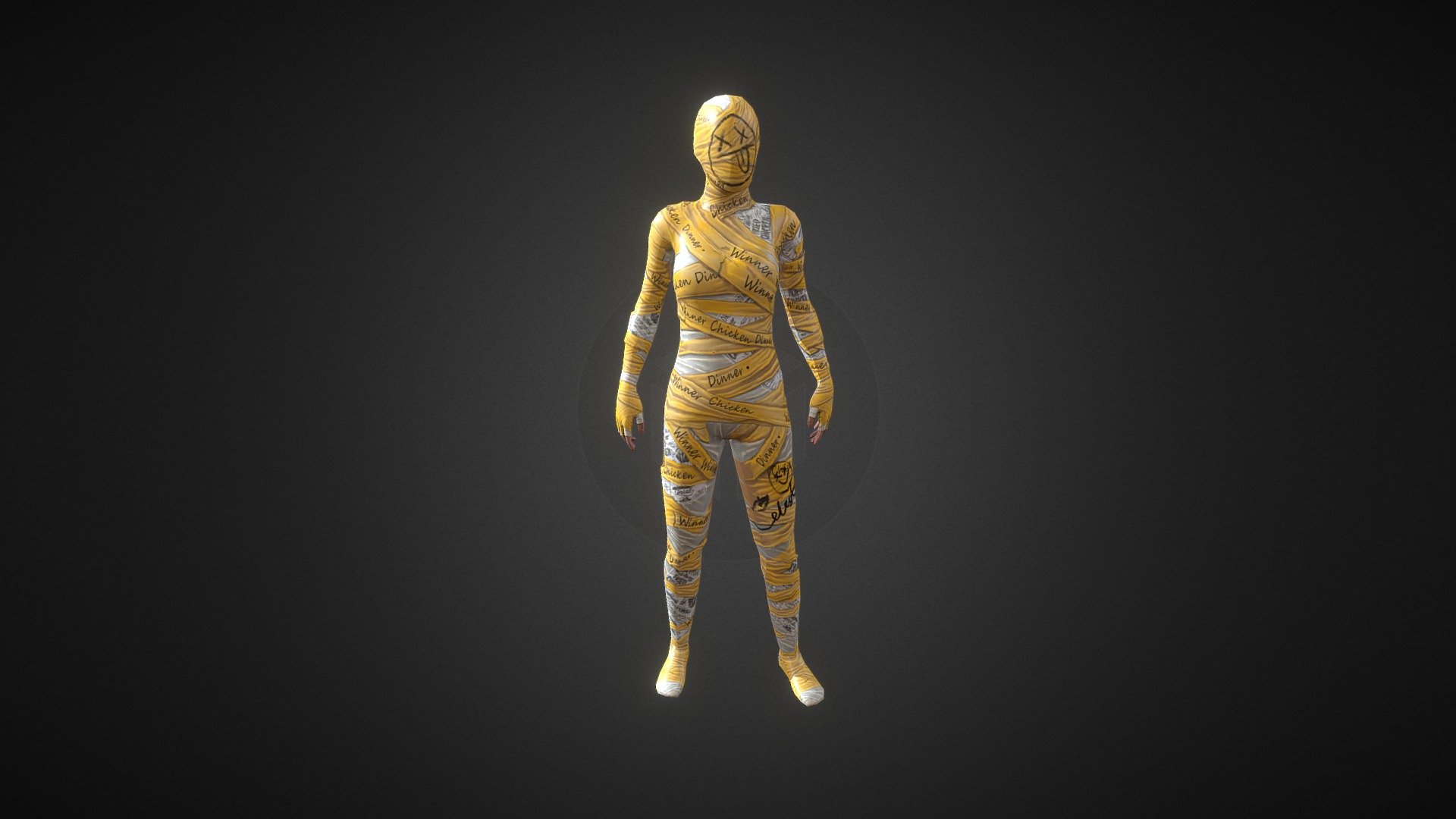 Pubg Mobile Yellow Mummy Outfit  4K Textured 3d model