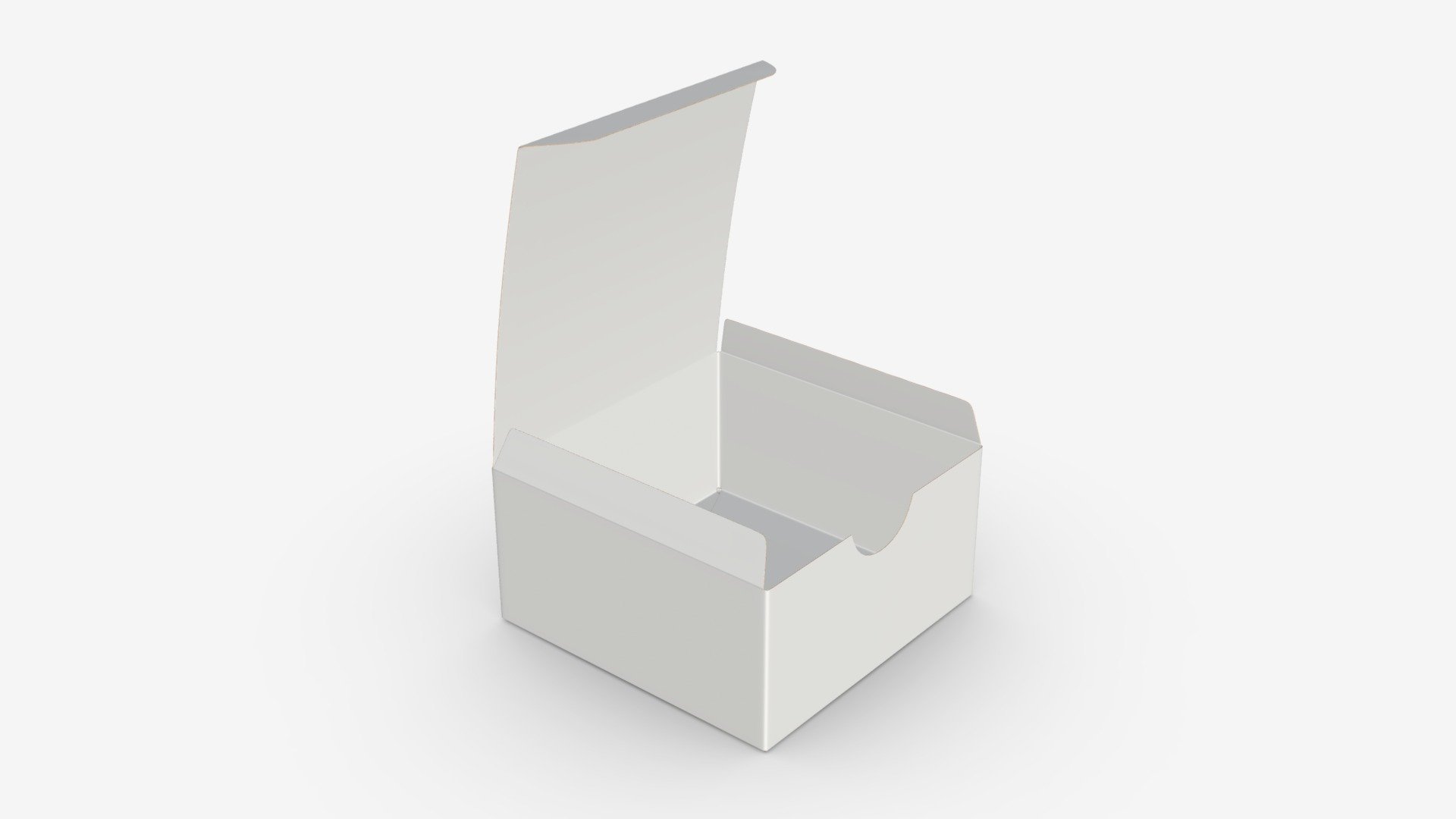 Paper gift box opened 3d model