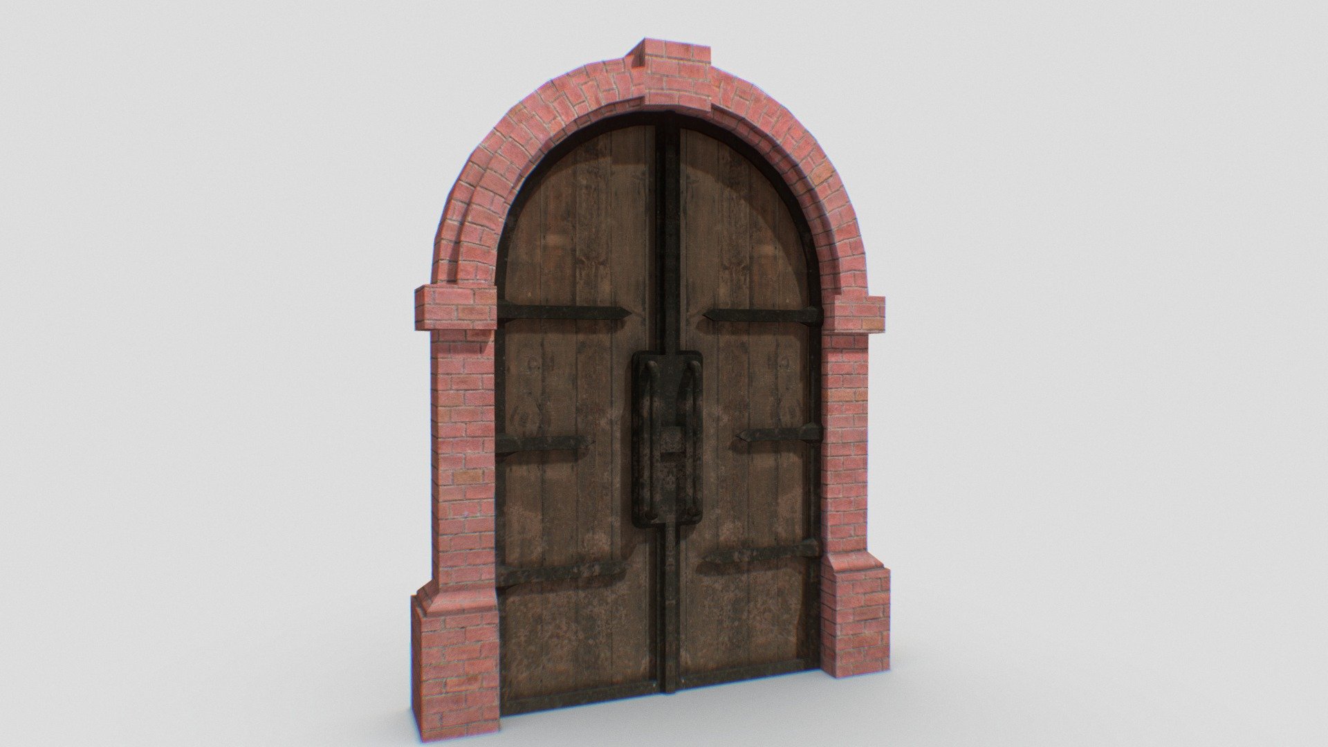 Brick Arc Gate 194x34x254 3d model