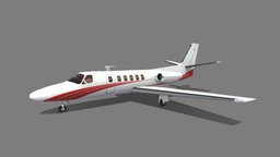 Cessna CITATION C550 Static low poly