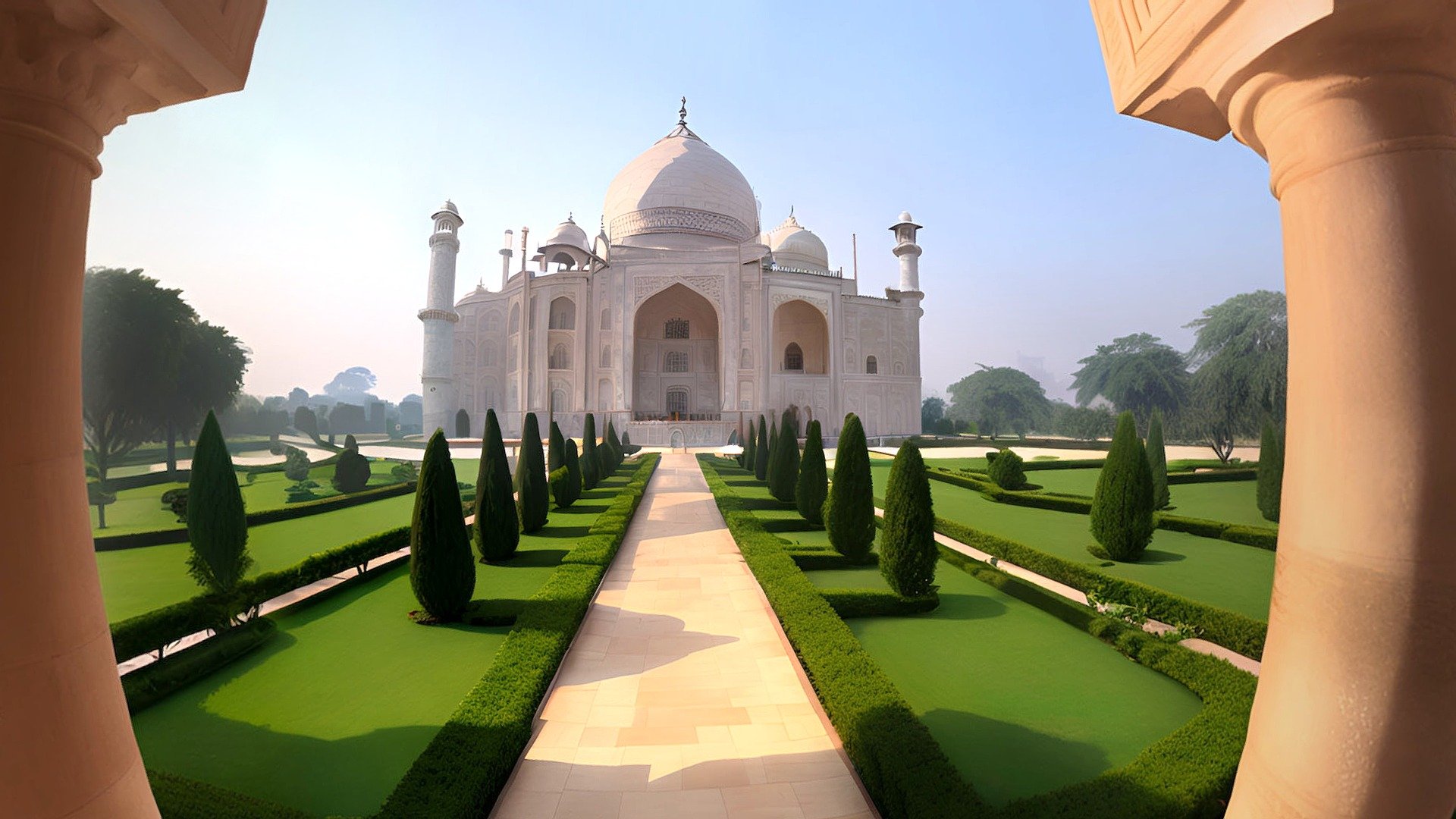 Taj Mahal Unveiled: Panorama Journey 3d model