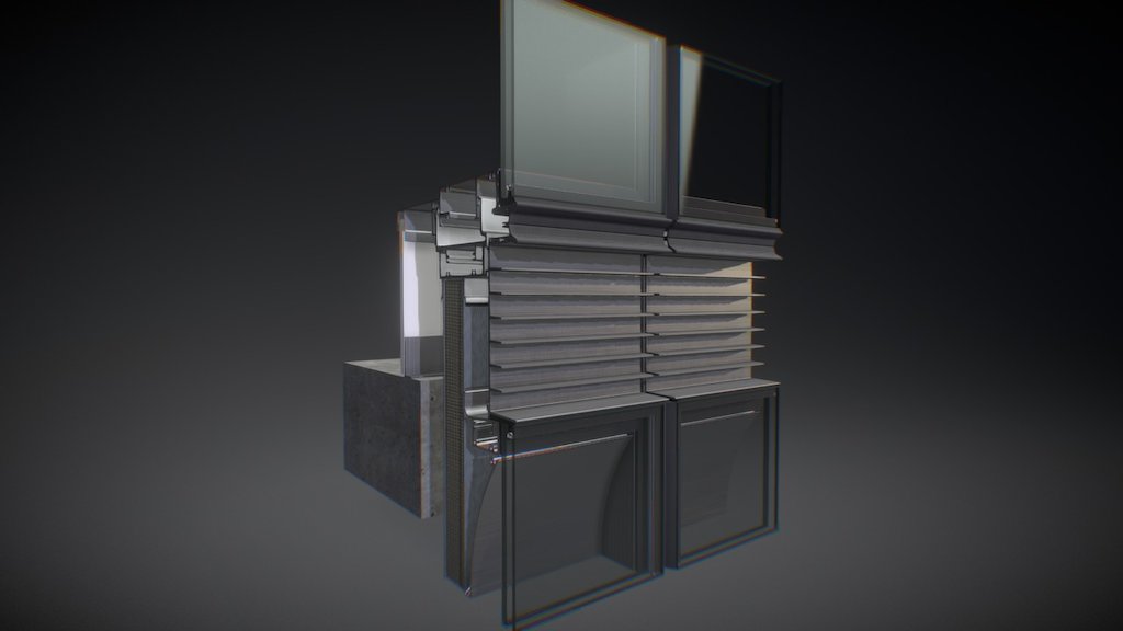 Curtain Wall Stack Joint V7 3d model