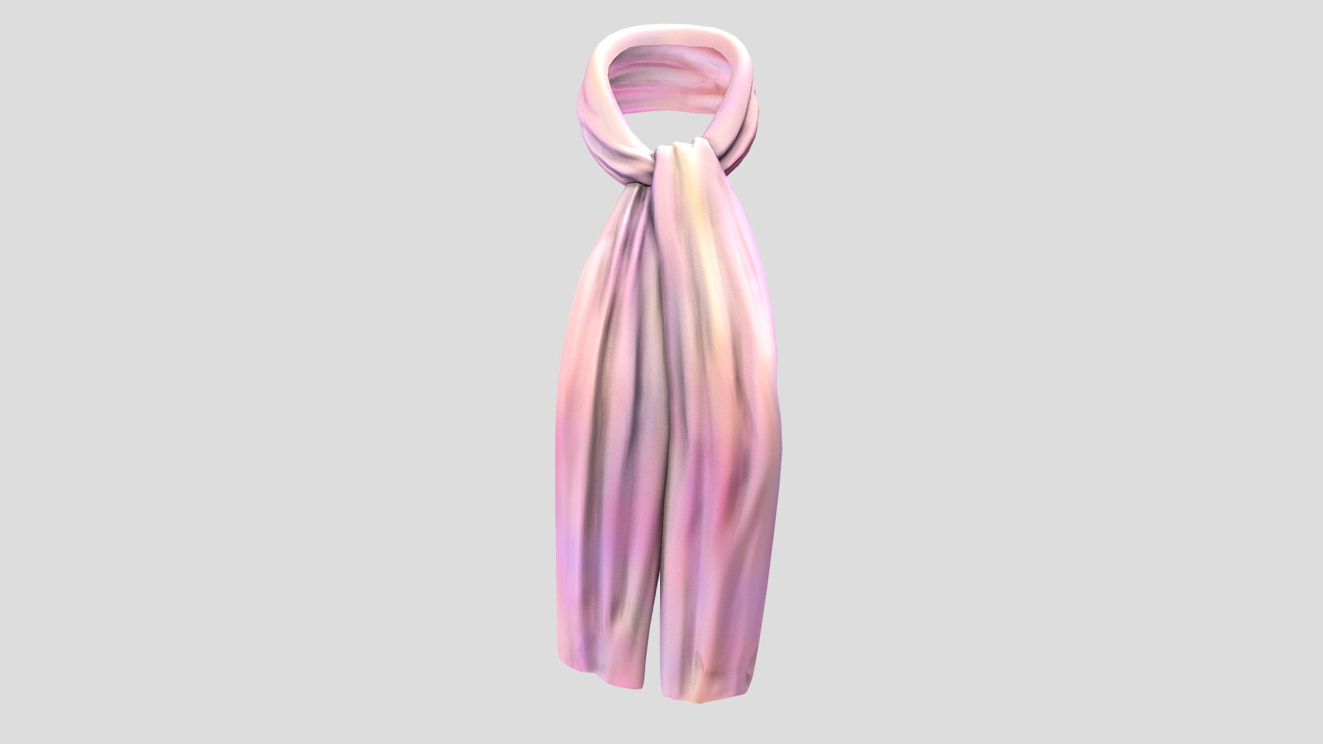 Female Tied Around Neck Scarf 3d model