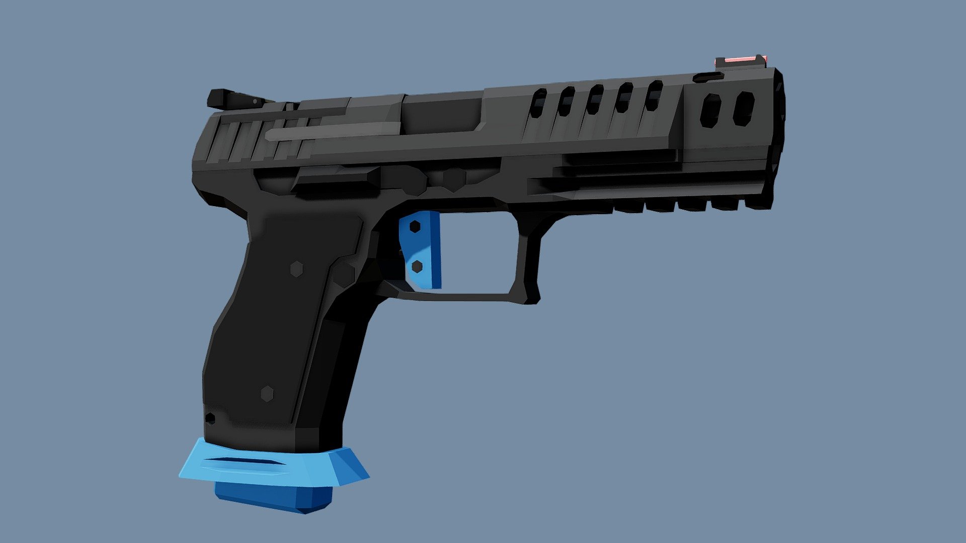 Low-Poly Walther Q5 Match 3d model