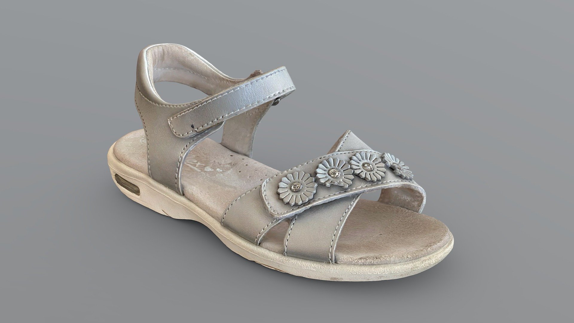 Girls Sandal shoe 3d model