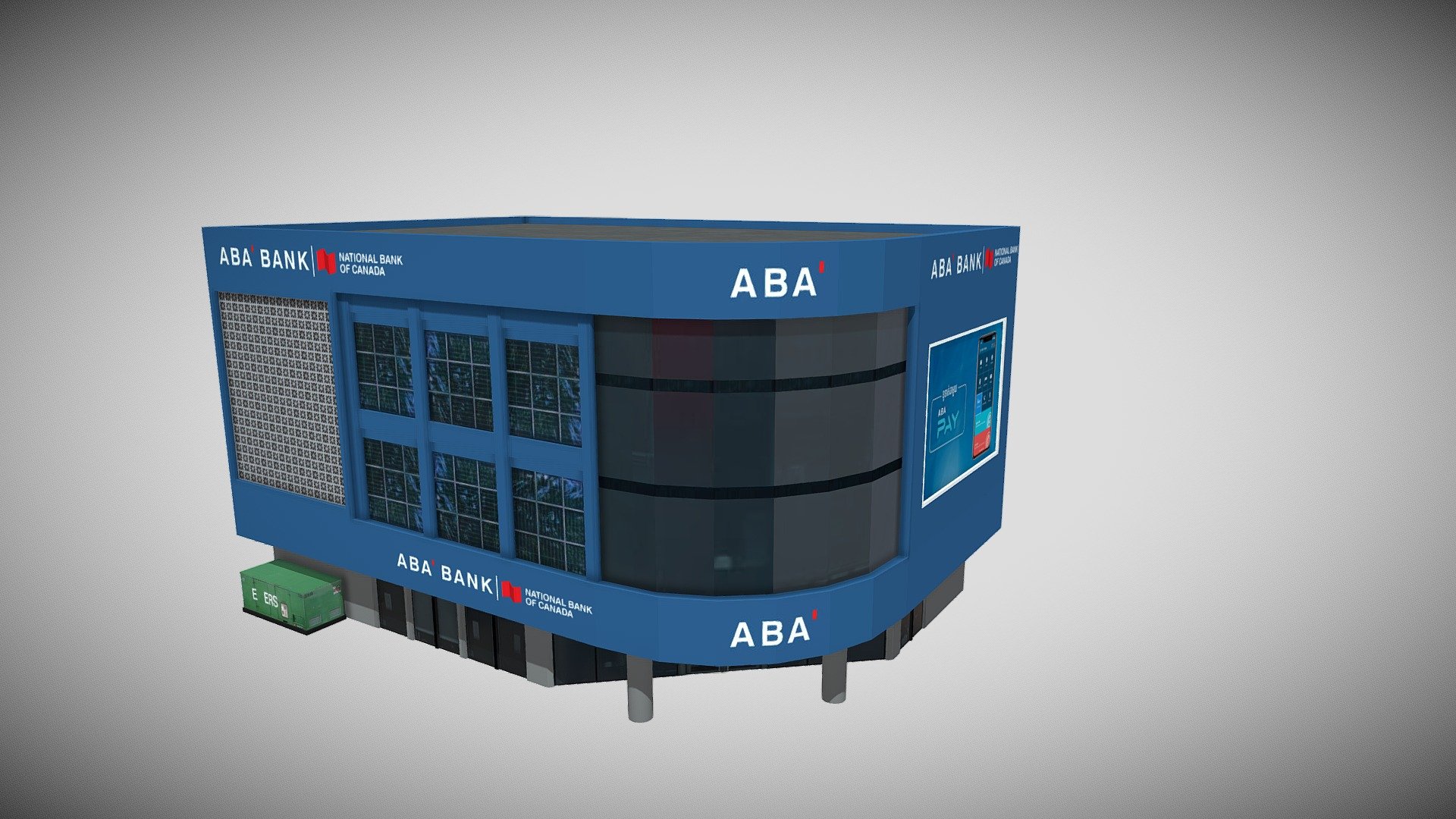 ABA Bank Central Market Branch 3d model