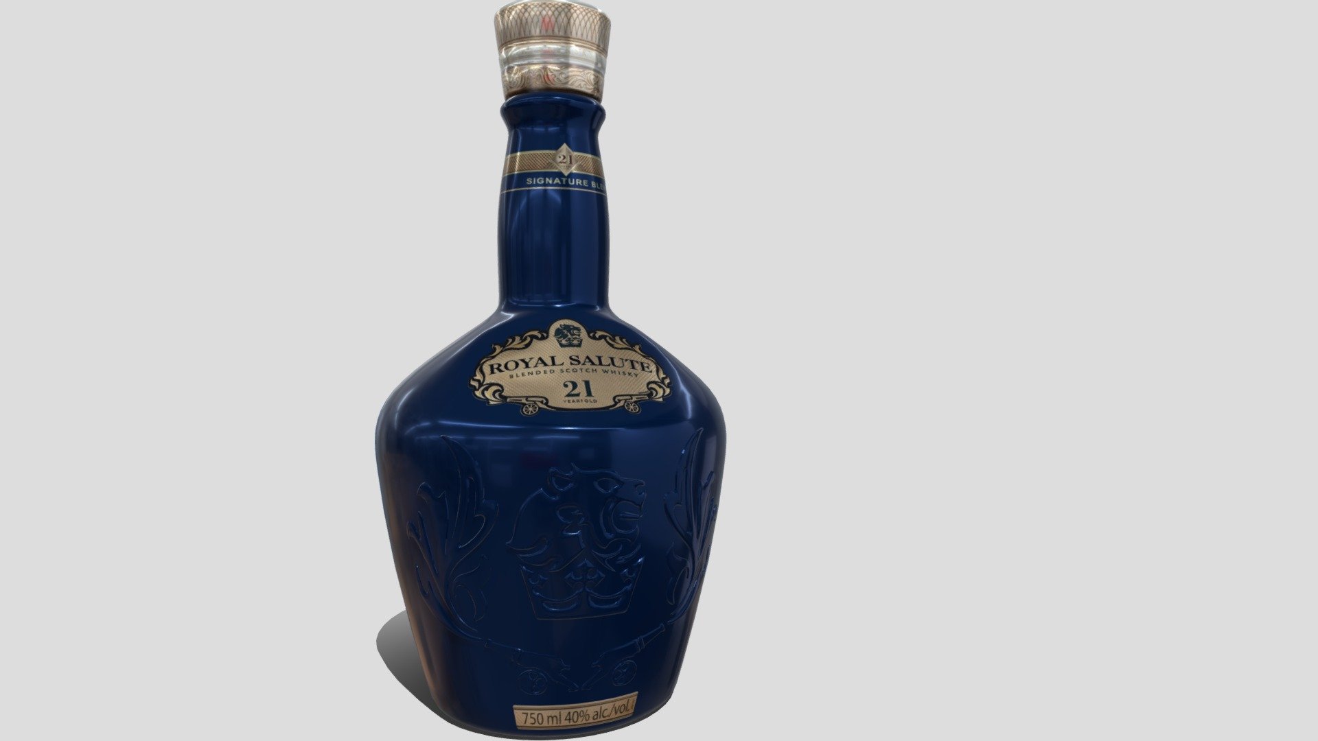 Royal Salute 21 whisky sapphire bottle 3d model