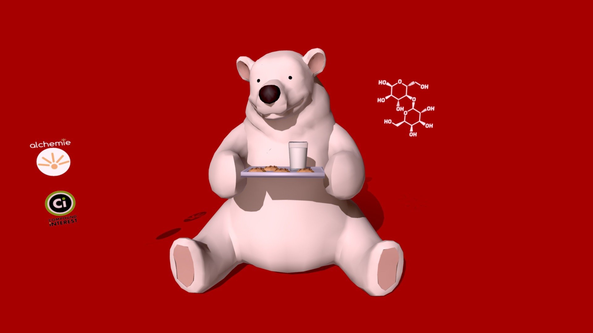 Milk and Cookies for Santa 3d model