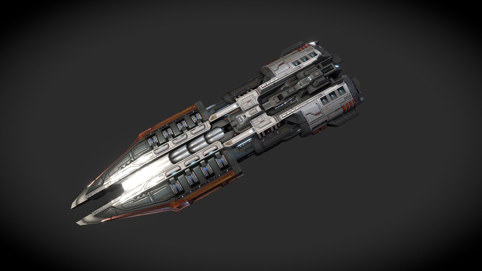 Frigate 3d model