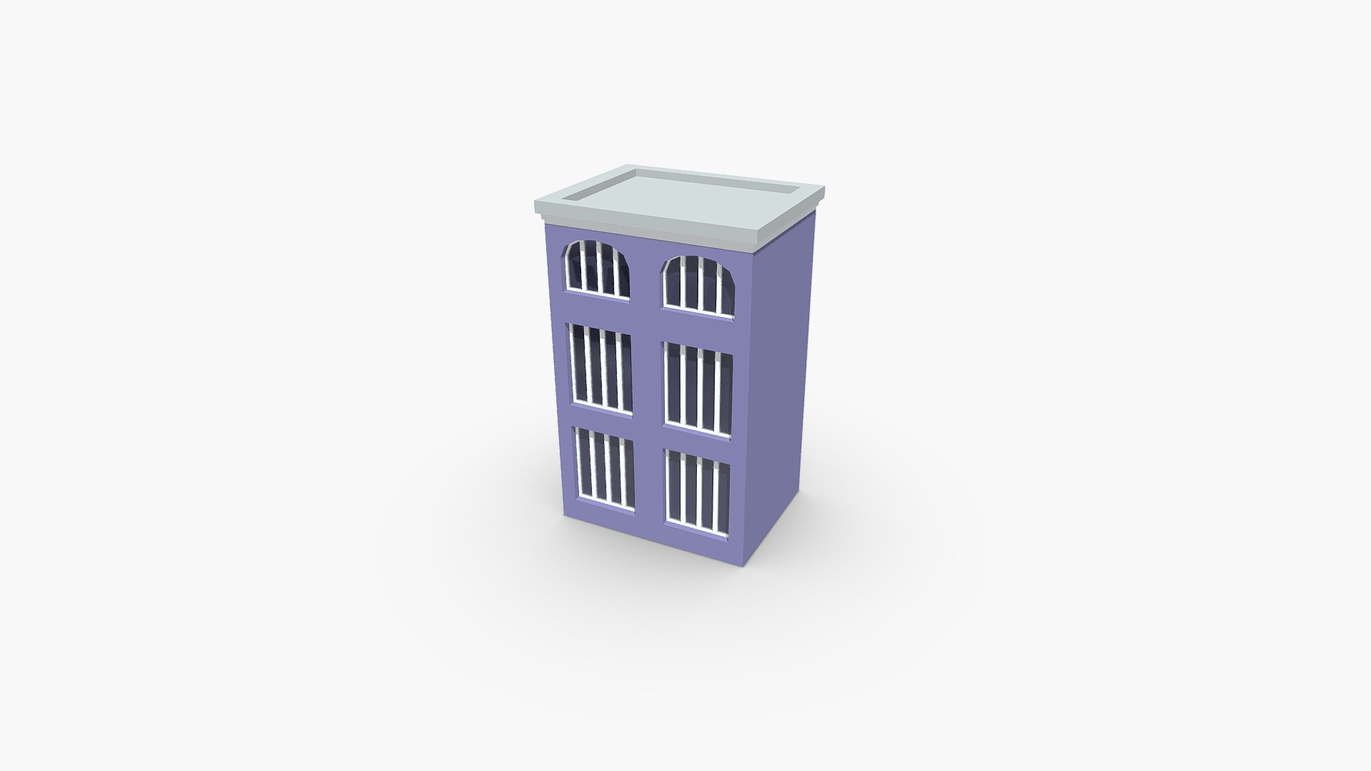 Factory Building (Low Poly) 3d model