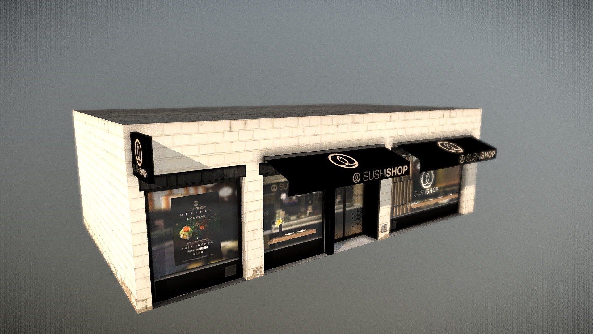 Sushishop 3d model