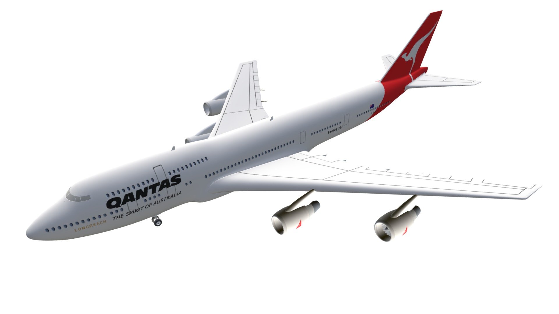 Qantas Airways 3d model