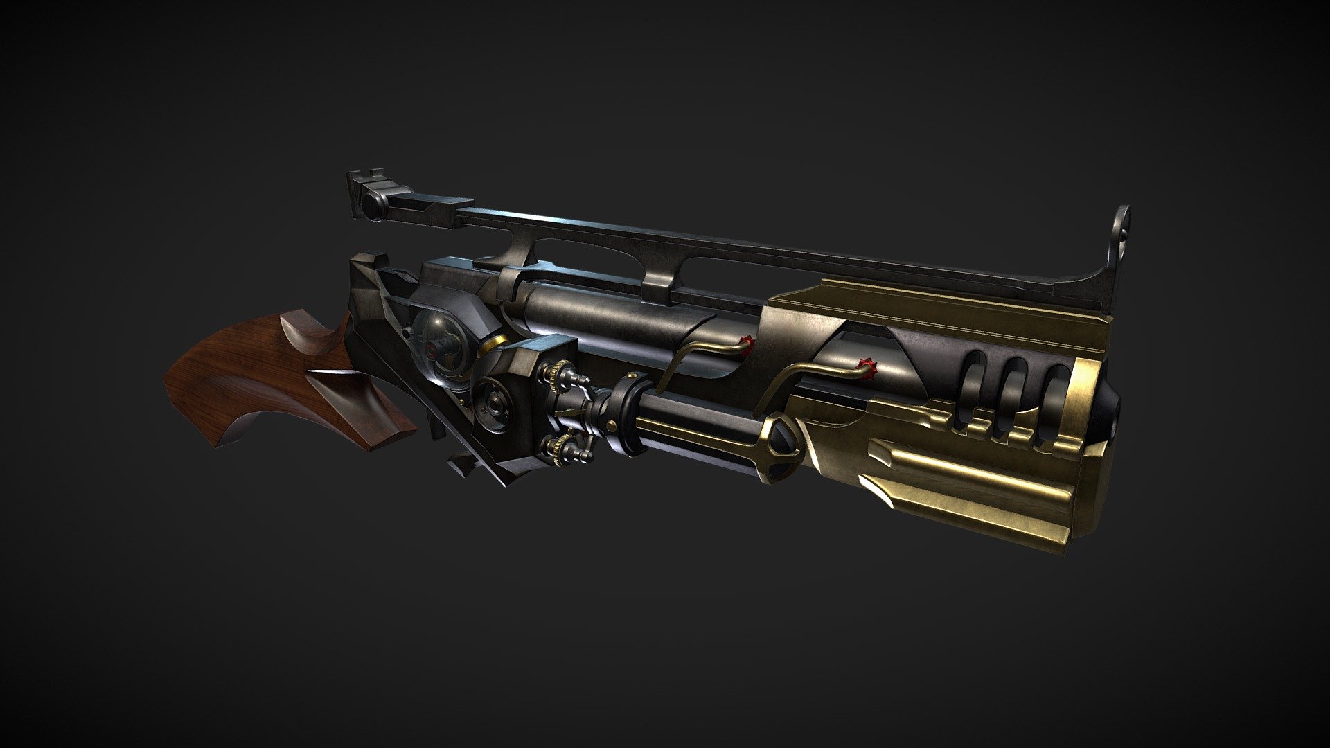 Dishonored Pistol 3d model