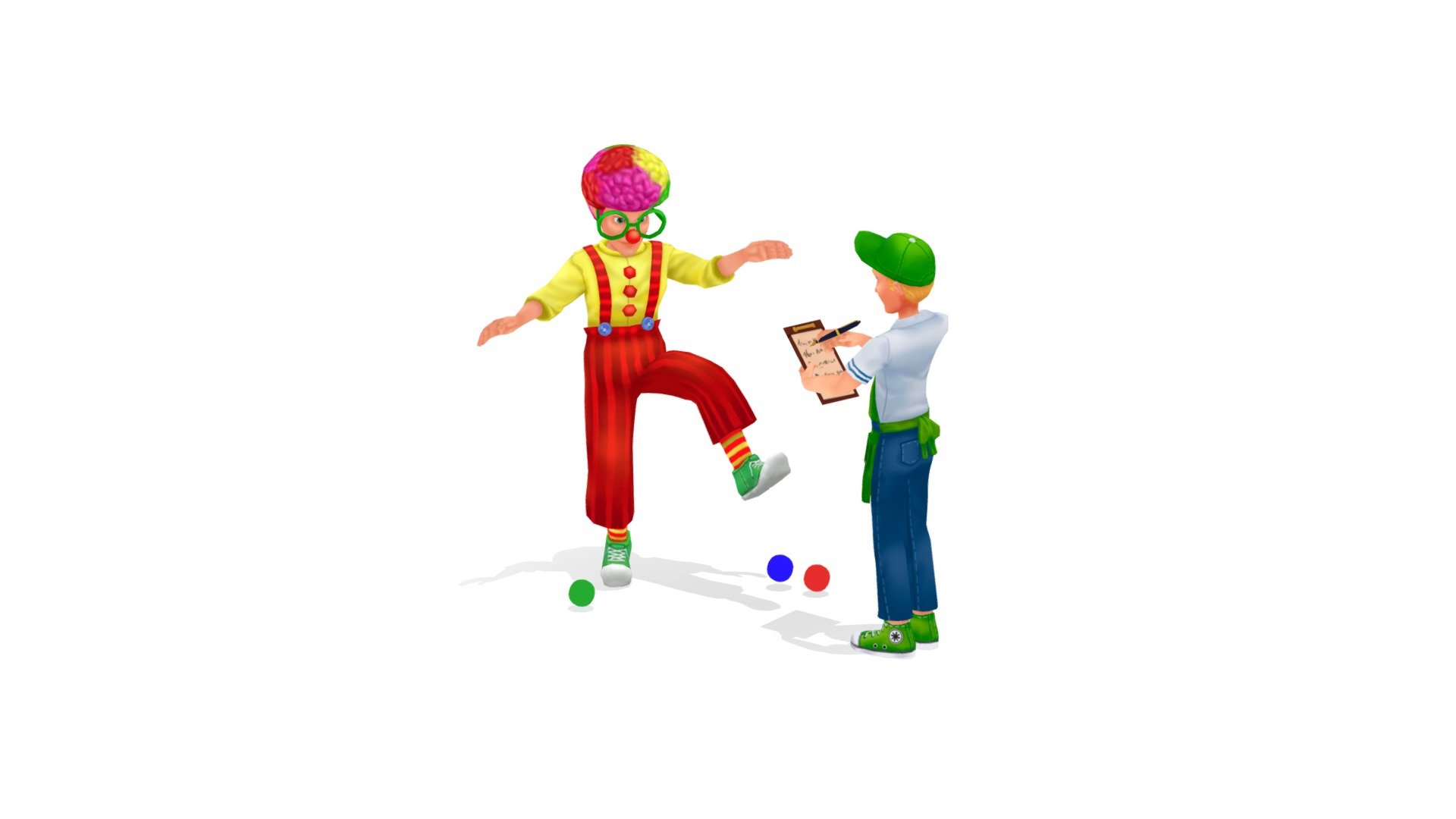 Clown performance 3d model