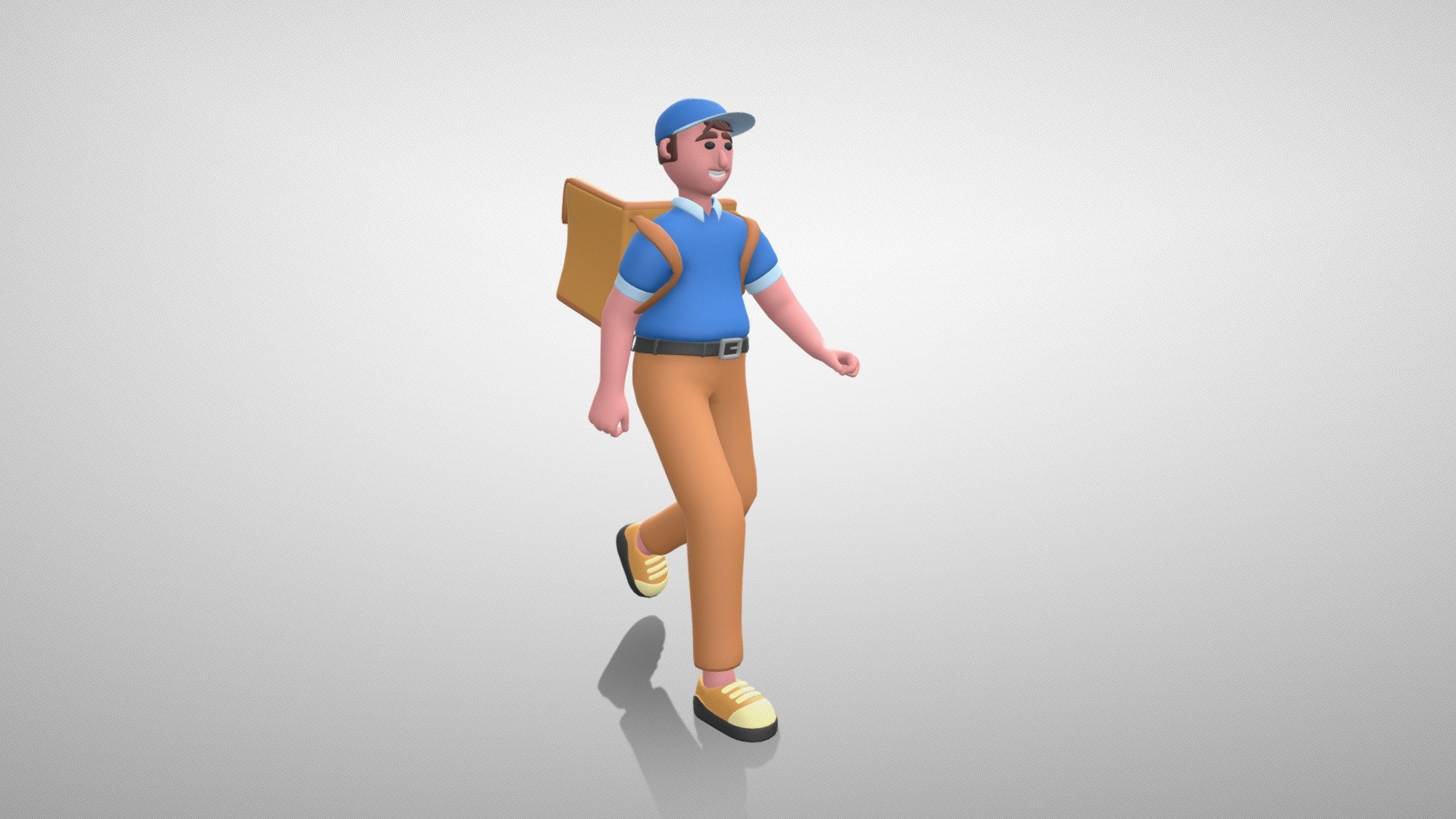 Stylized Man Courier 3d model