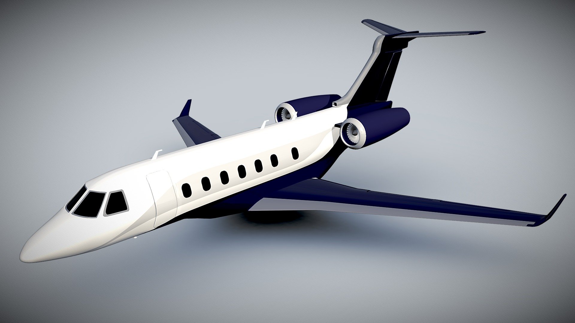 Embraer Legacy 500 private jet 3d model