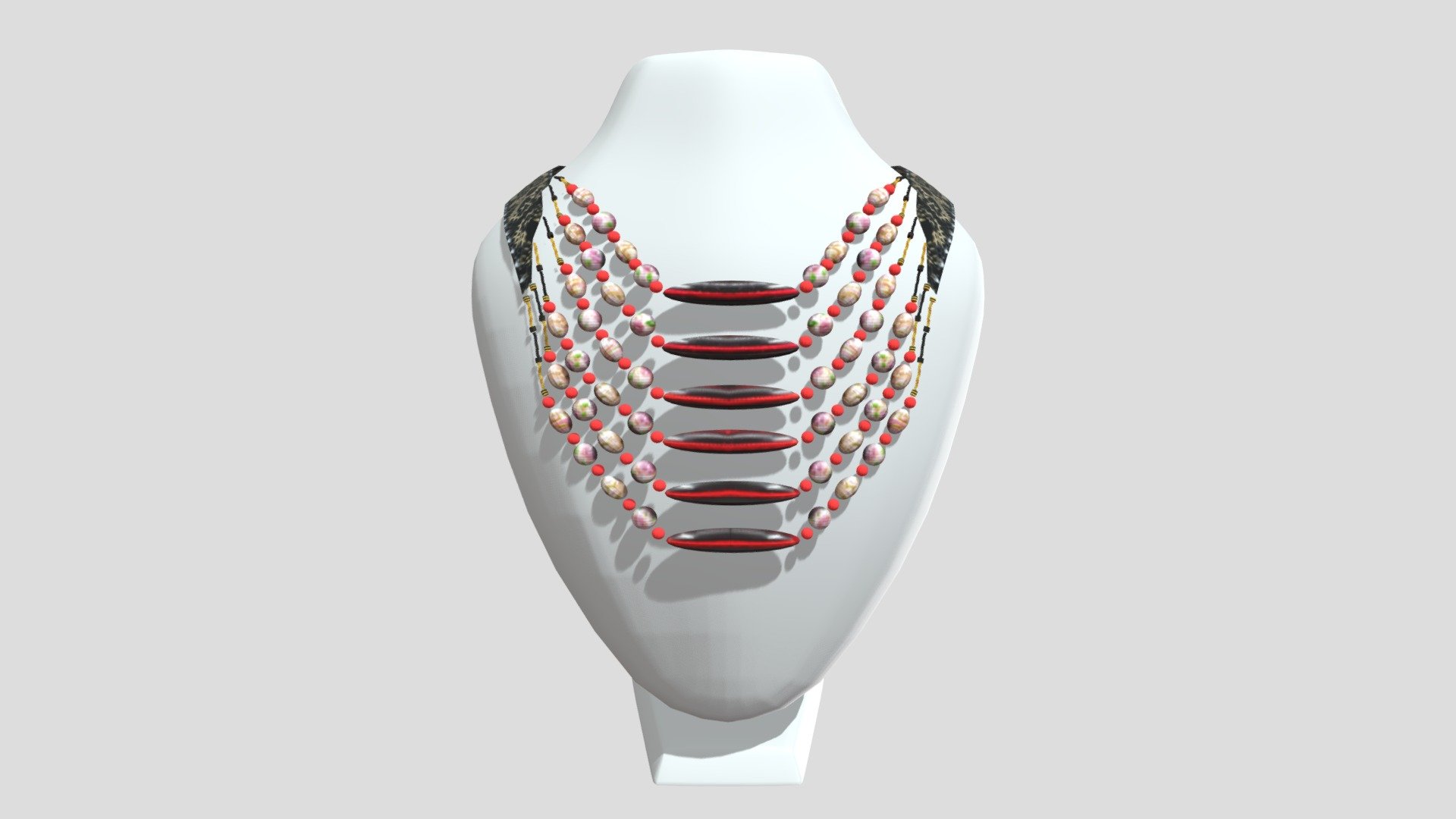 MODERN SARAWAK BEADS NECKLACE 3d model