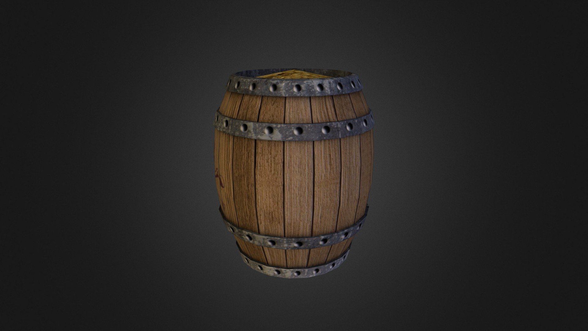 Pirate Barrel 3d model