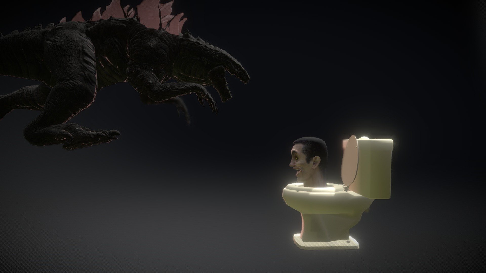 Zilla Vs Boss Skibidi Toilet 3d model