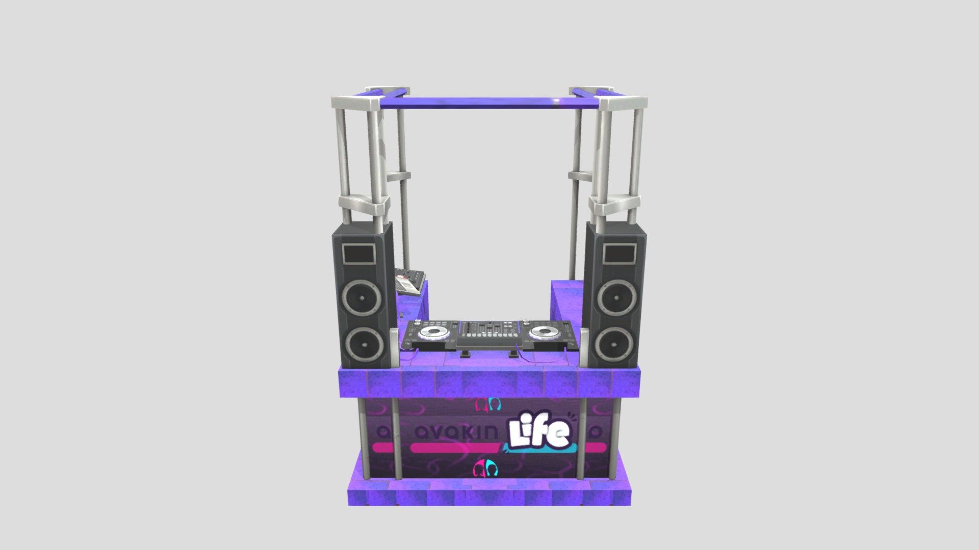 Avakin Lifes New Music DJ Booth 3d model