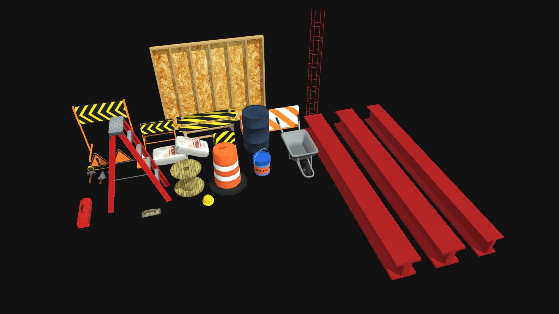 Construction Objects 3d model