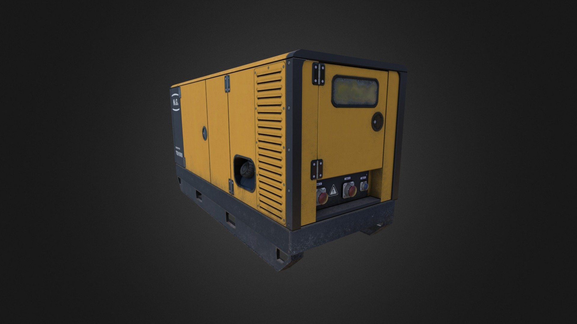 Stationary Diesel Generator 2 3d model