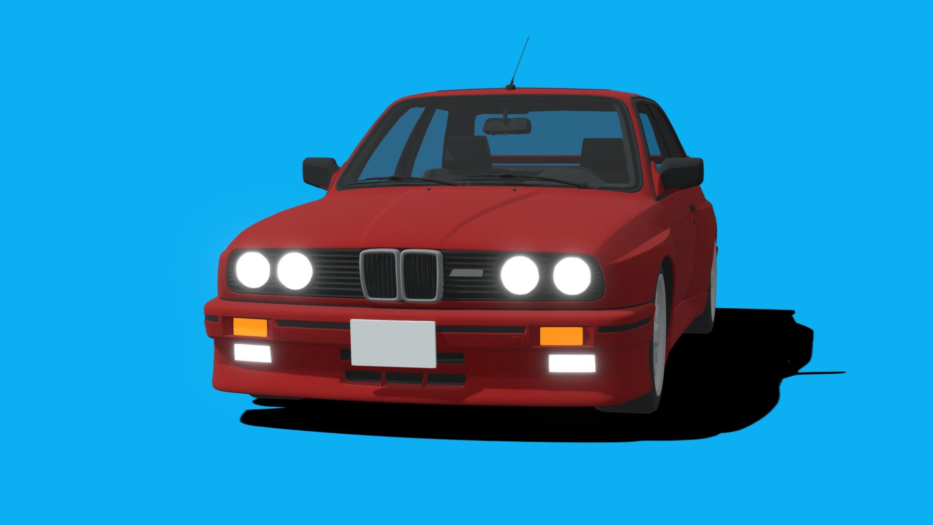 TOON Retro : BMW M3 E30 3d model