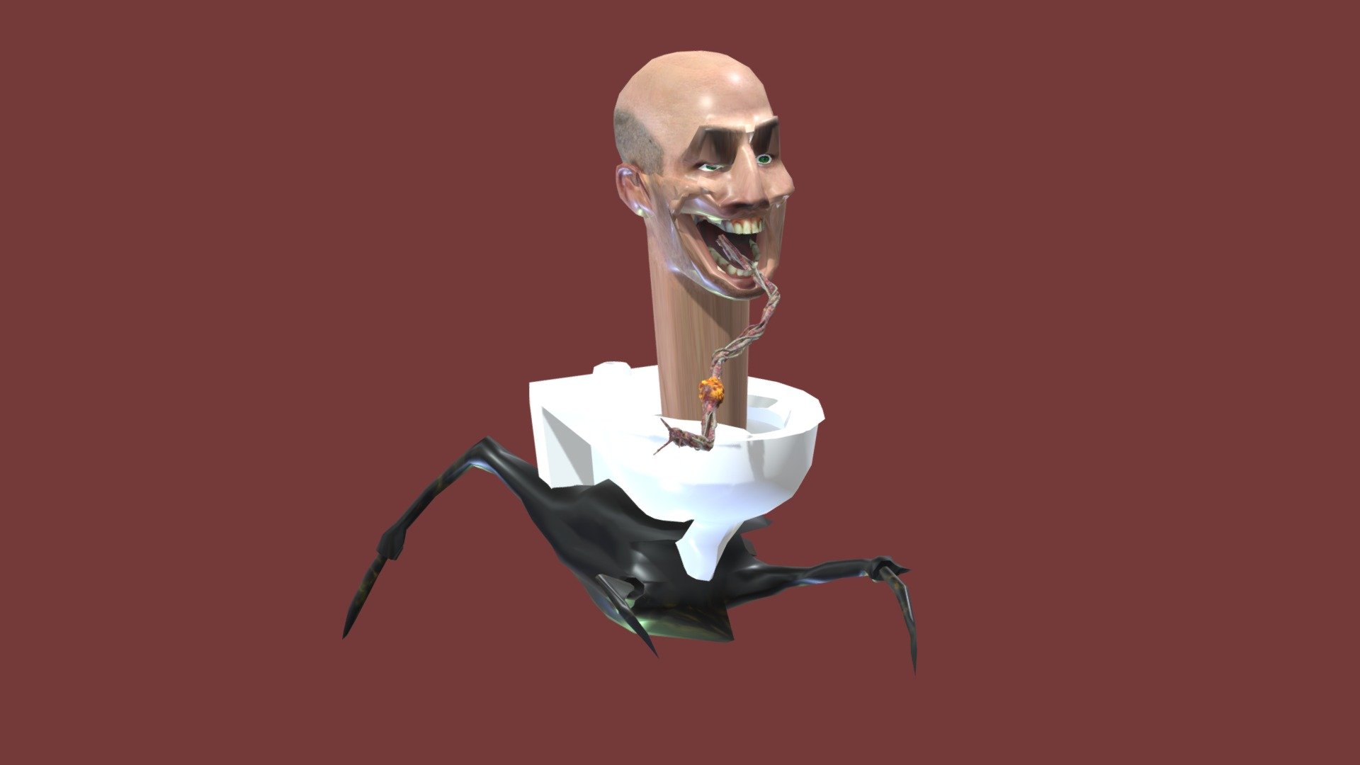 skibidi toilet parasite 3d model