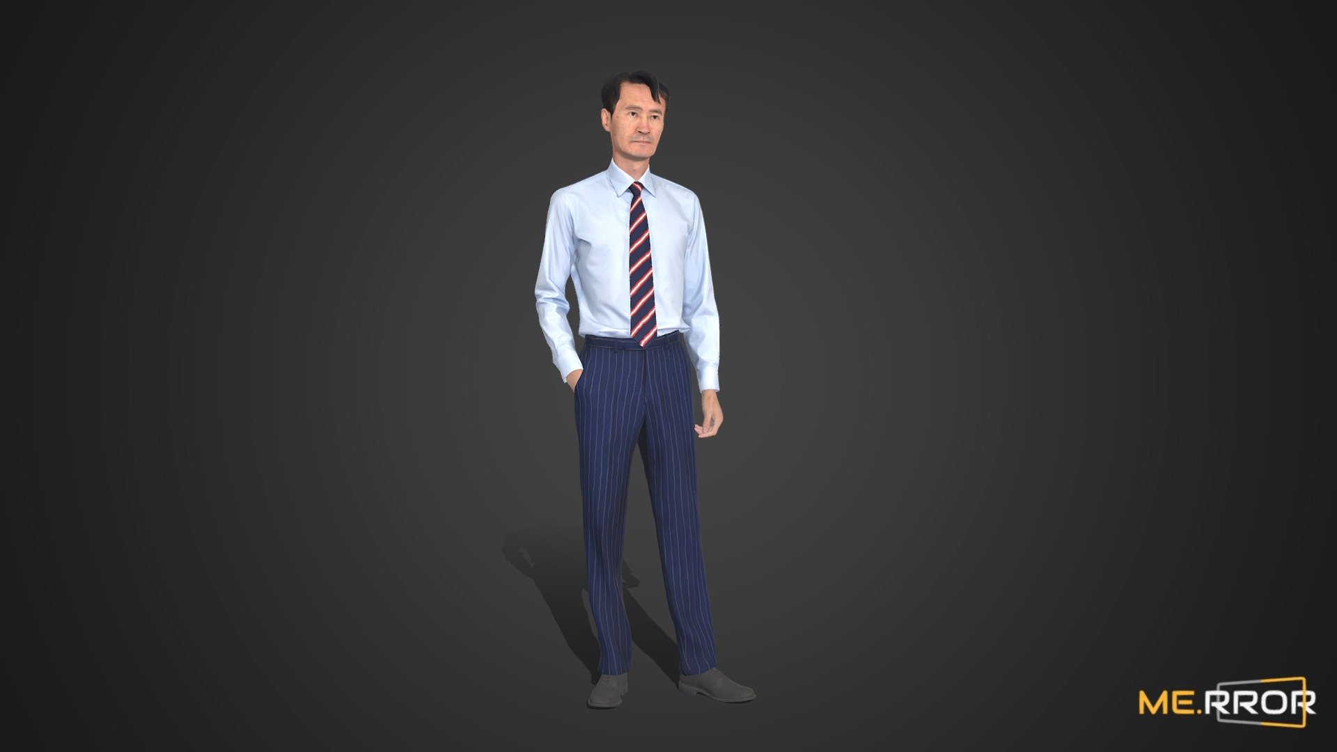 Asian Man Scan_Posed 11 30k poly 3d model