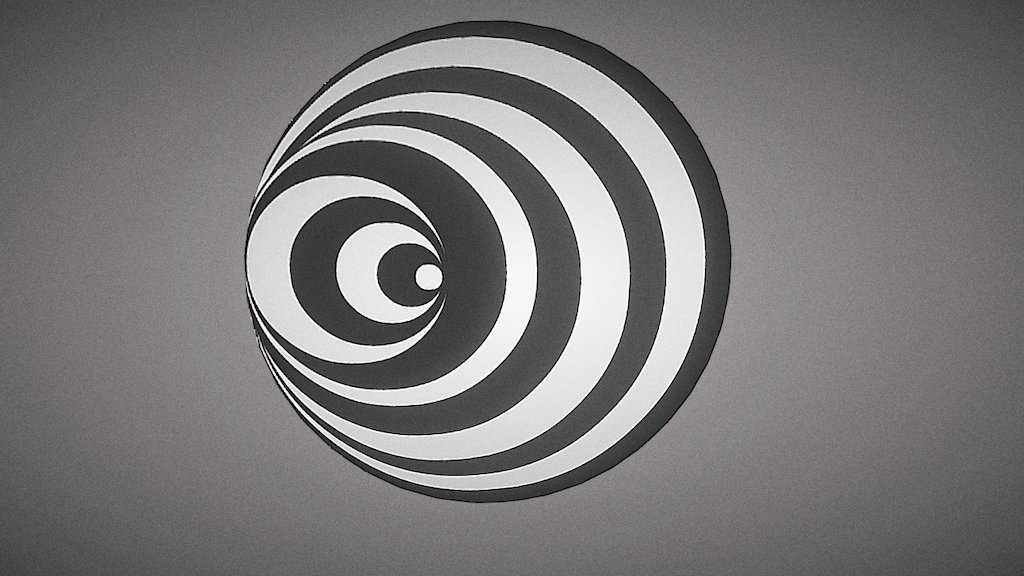 op-art hypnocone 3d model