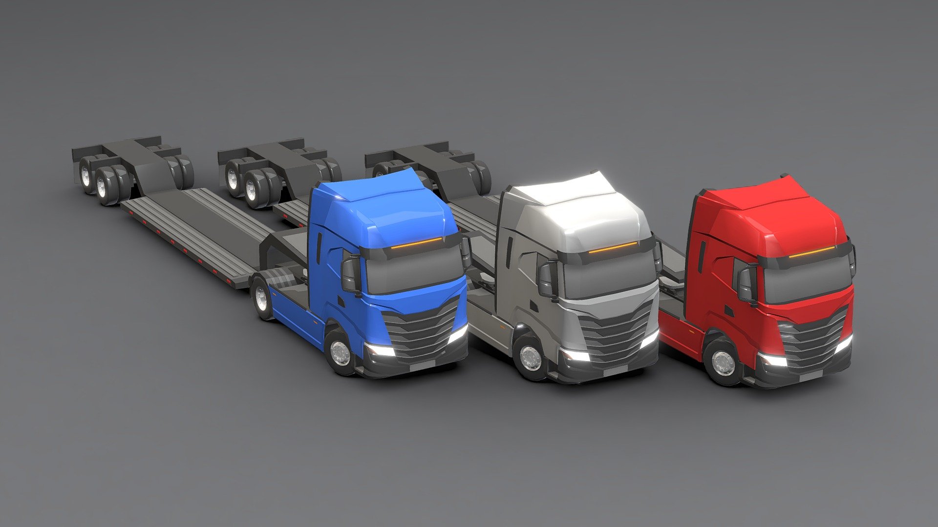 Iveco Truck 2023 Low-poly 3D 3d model