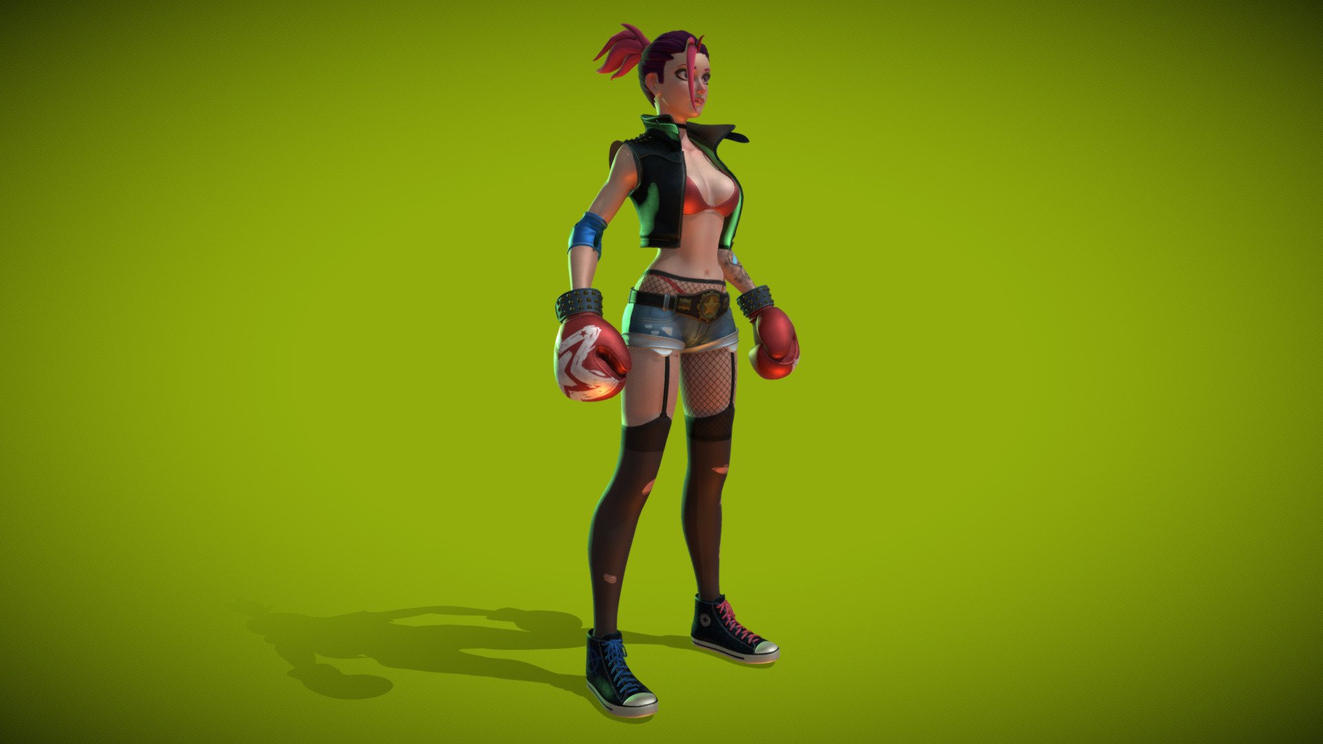 Female Boxeur 3d model