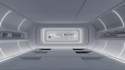 Sci-fi VR room baked