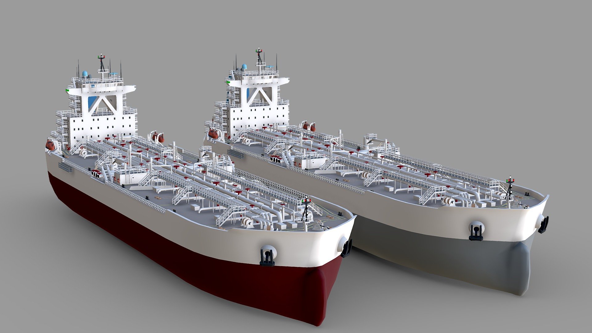 TI Class Oil Carrier Low-poly 3d model