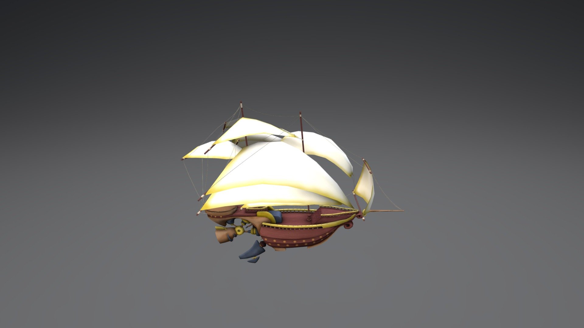 Steampunk Airship 3d model