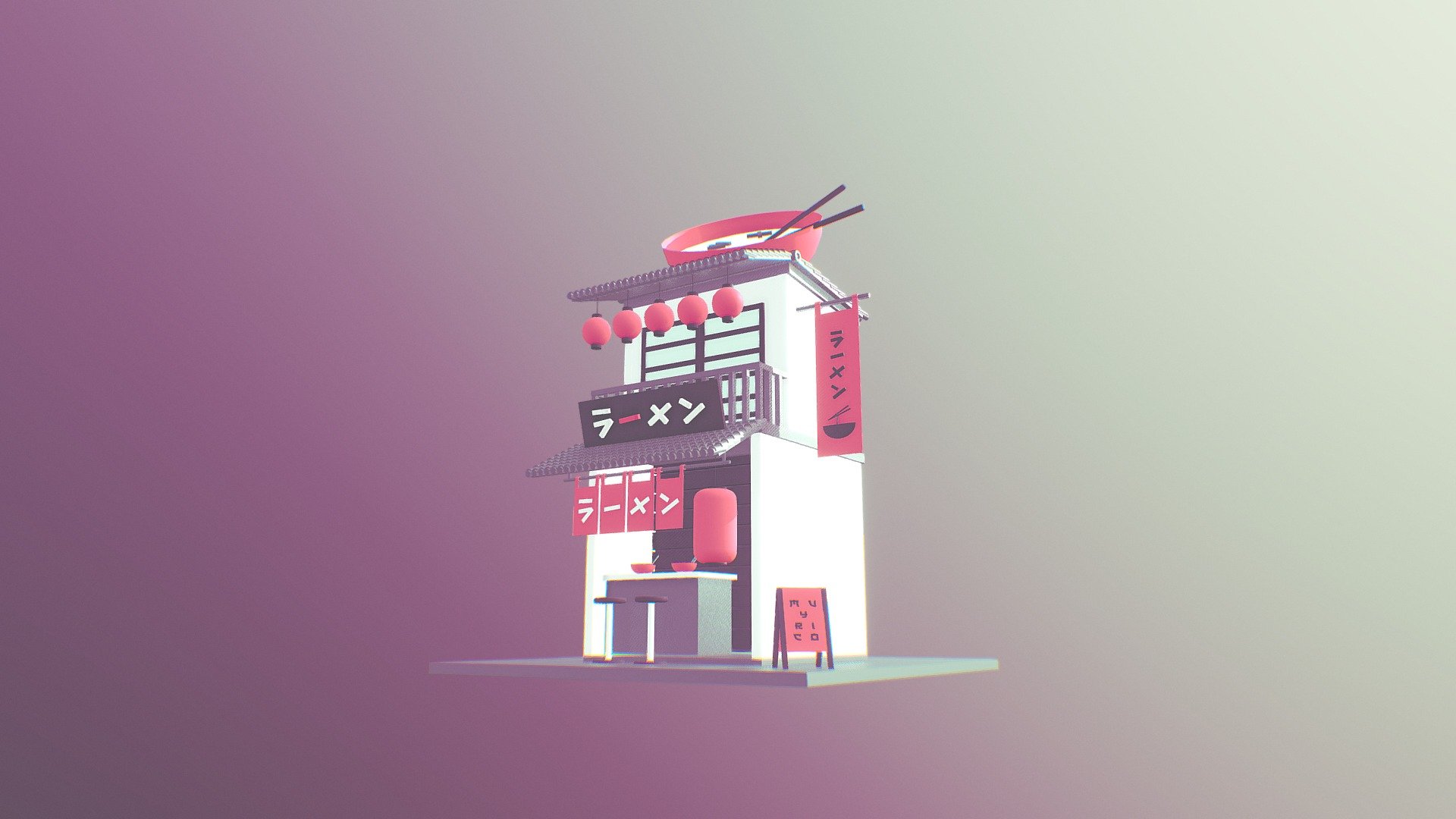 Ramen Shop 3d model