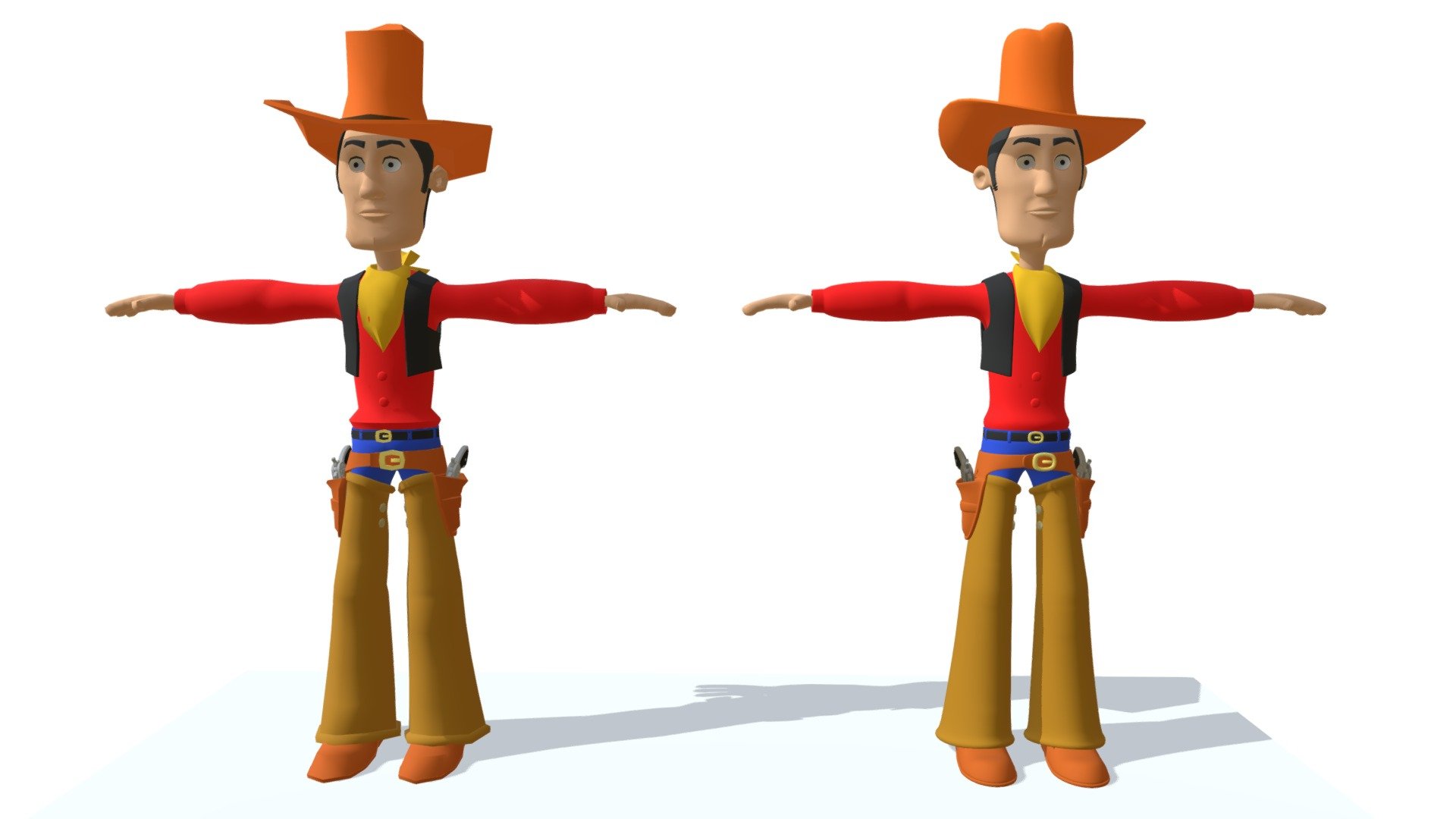 Cartoon Cowboy Character 3d model