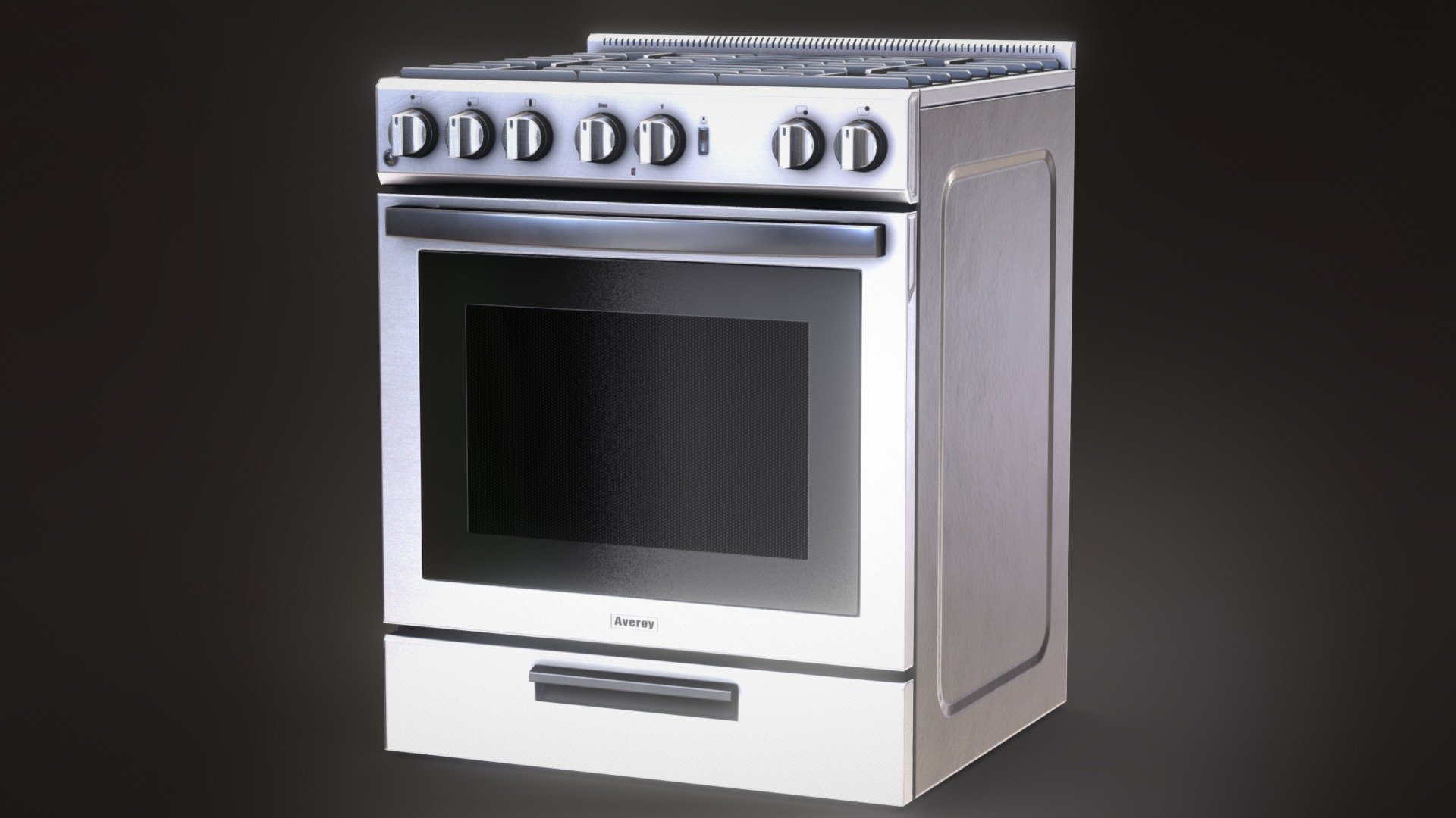 Modern Stainless Steel Oven 3d model