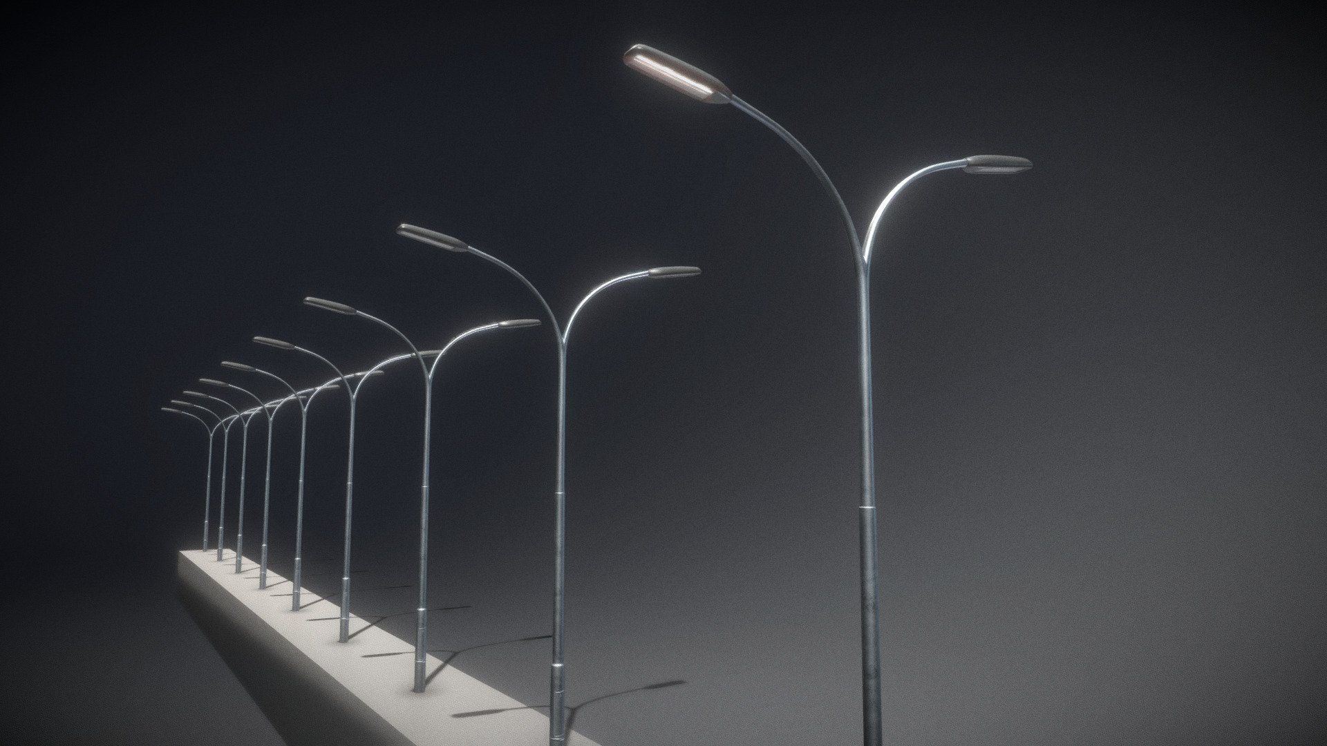 Street Light 11 (Pole 4) (Version 7) 3d model