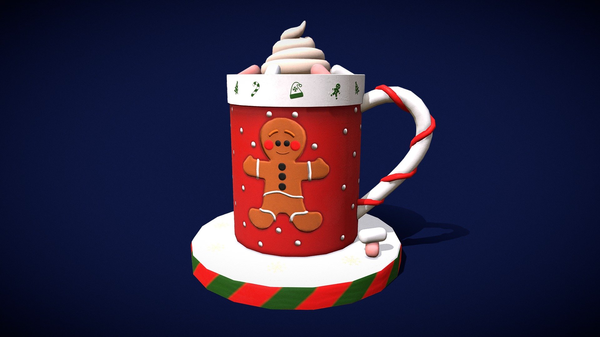 Ginger Bread Man Hot Chocolate 3d model