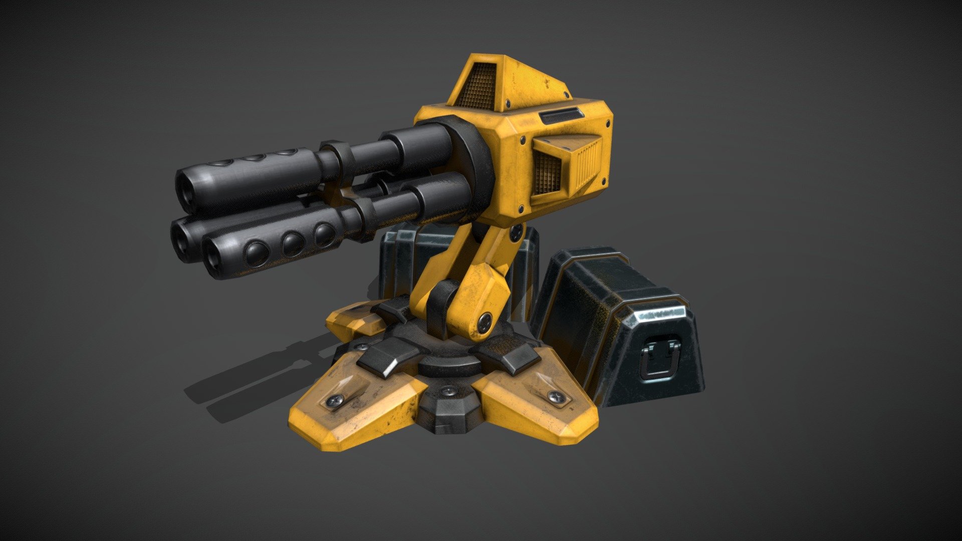 Sketchfab Gatling Gun 3d model