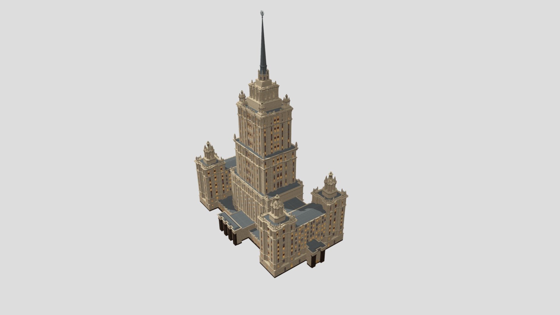 Hotel "Ukraine" Moscow 3d model