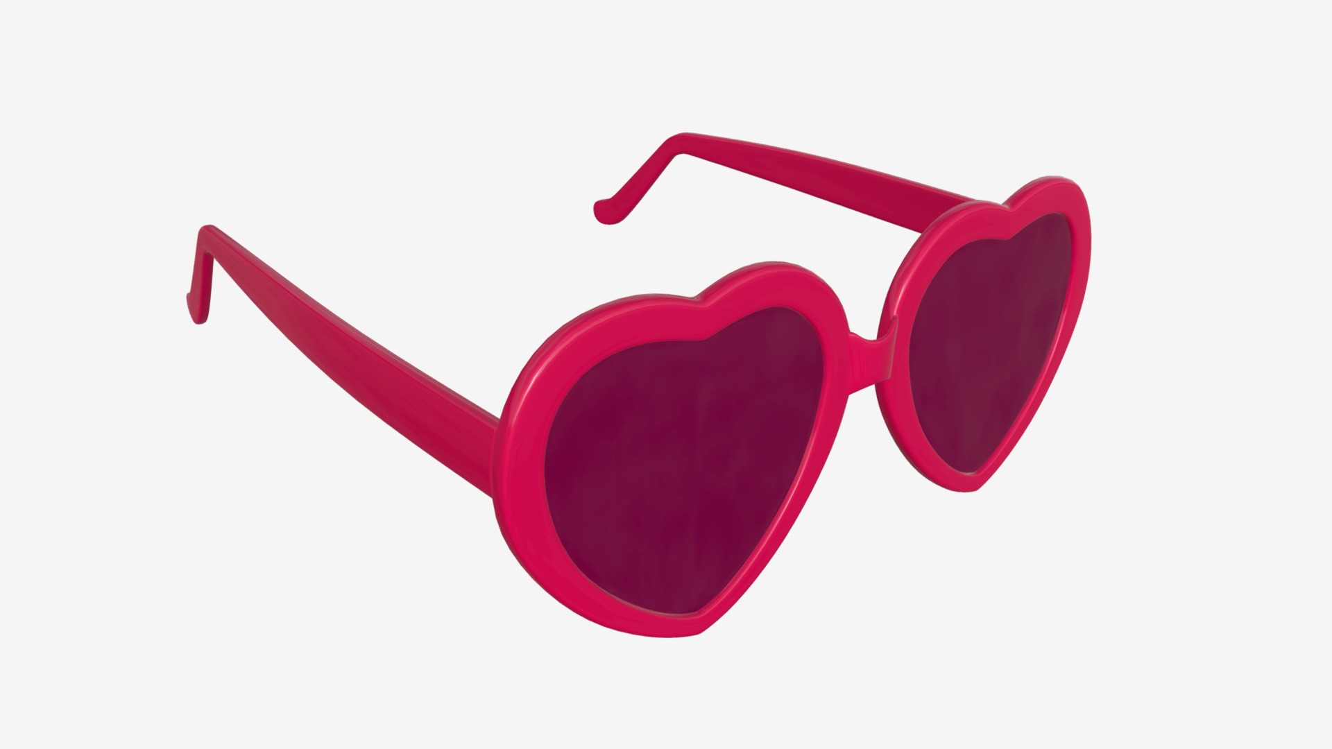 Heart shaped sun glasses 3d model