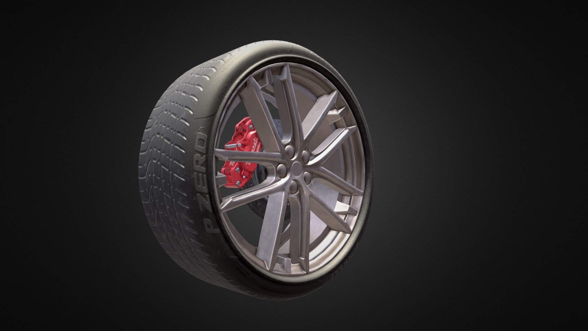 car tyre game ready p zero 3d model