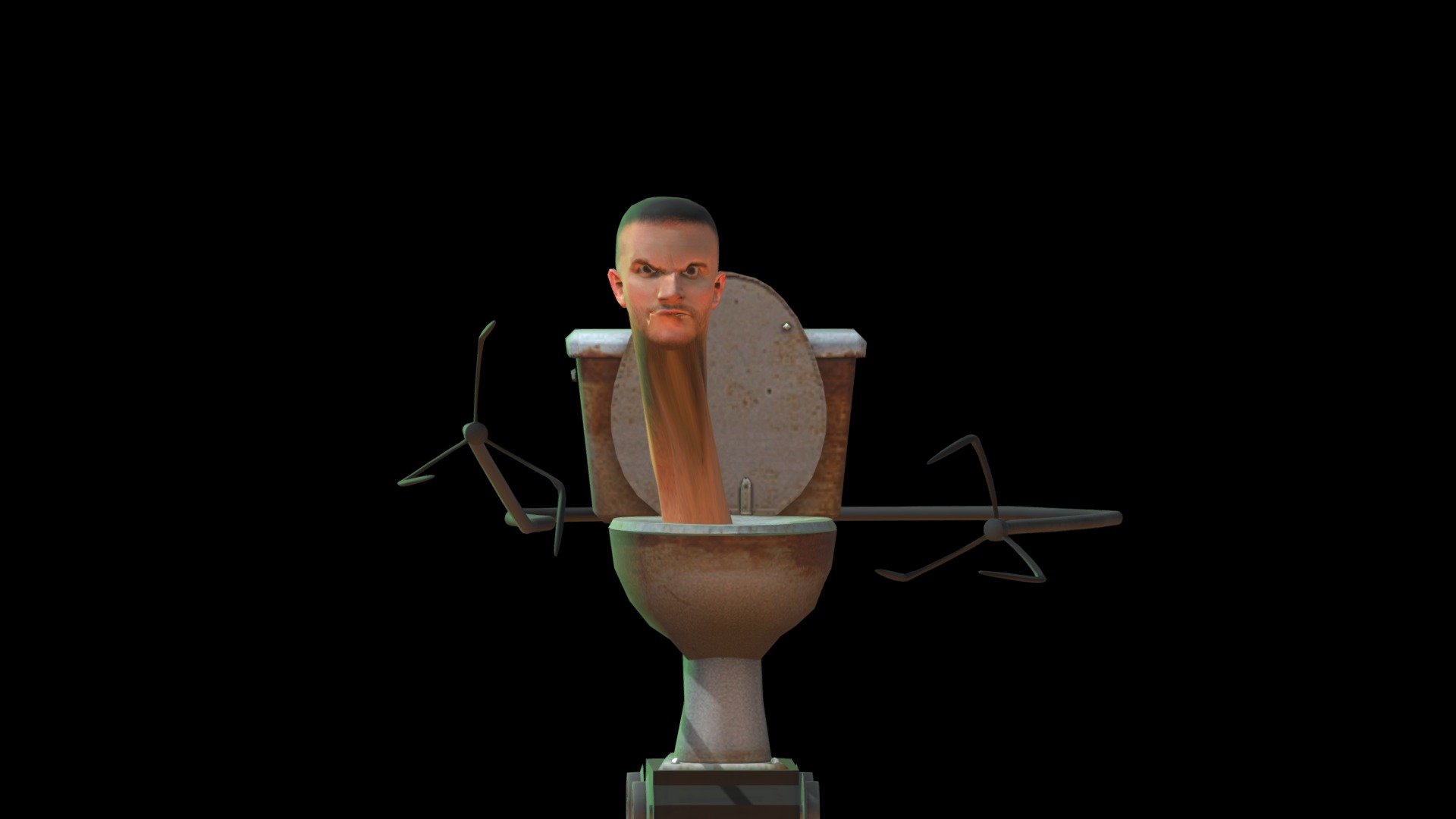 Skibidi toilet claw 3d model