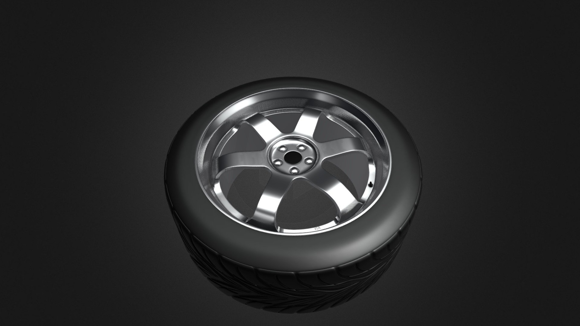 Car wheel 3d model