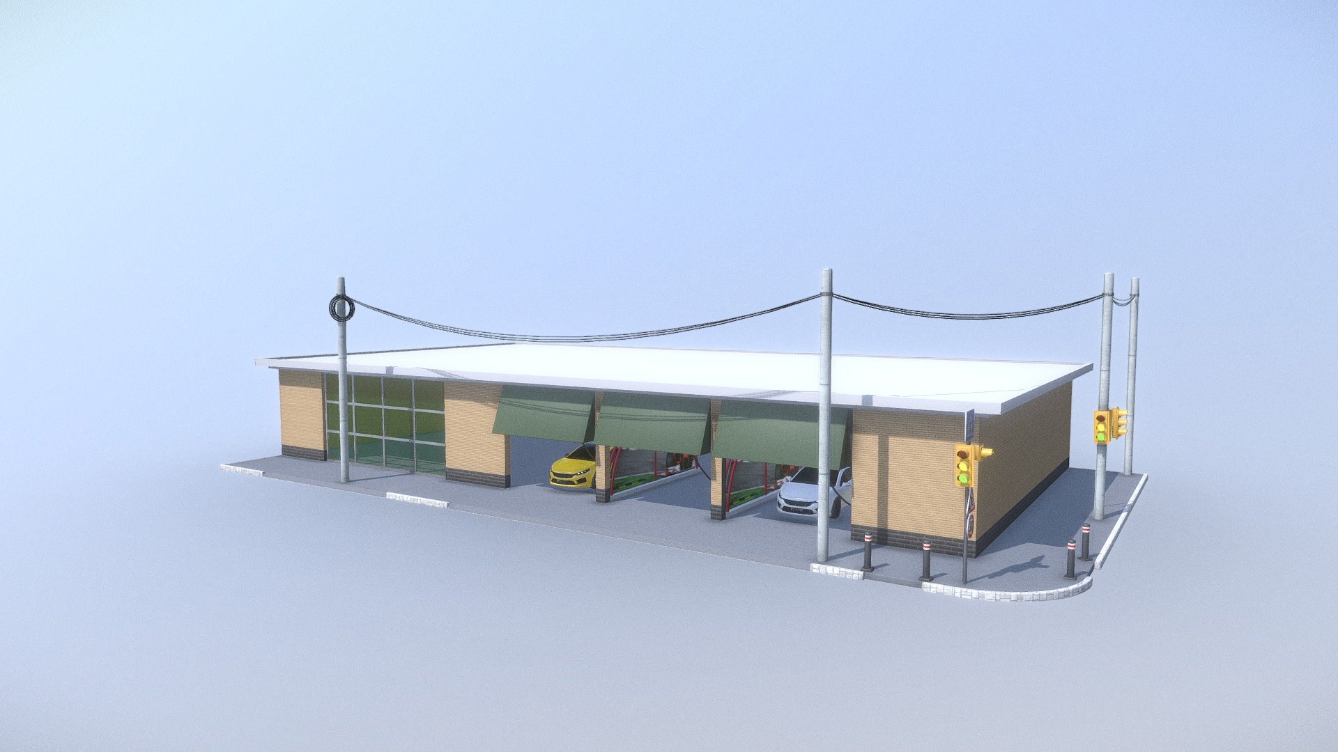 Carwash 3d model