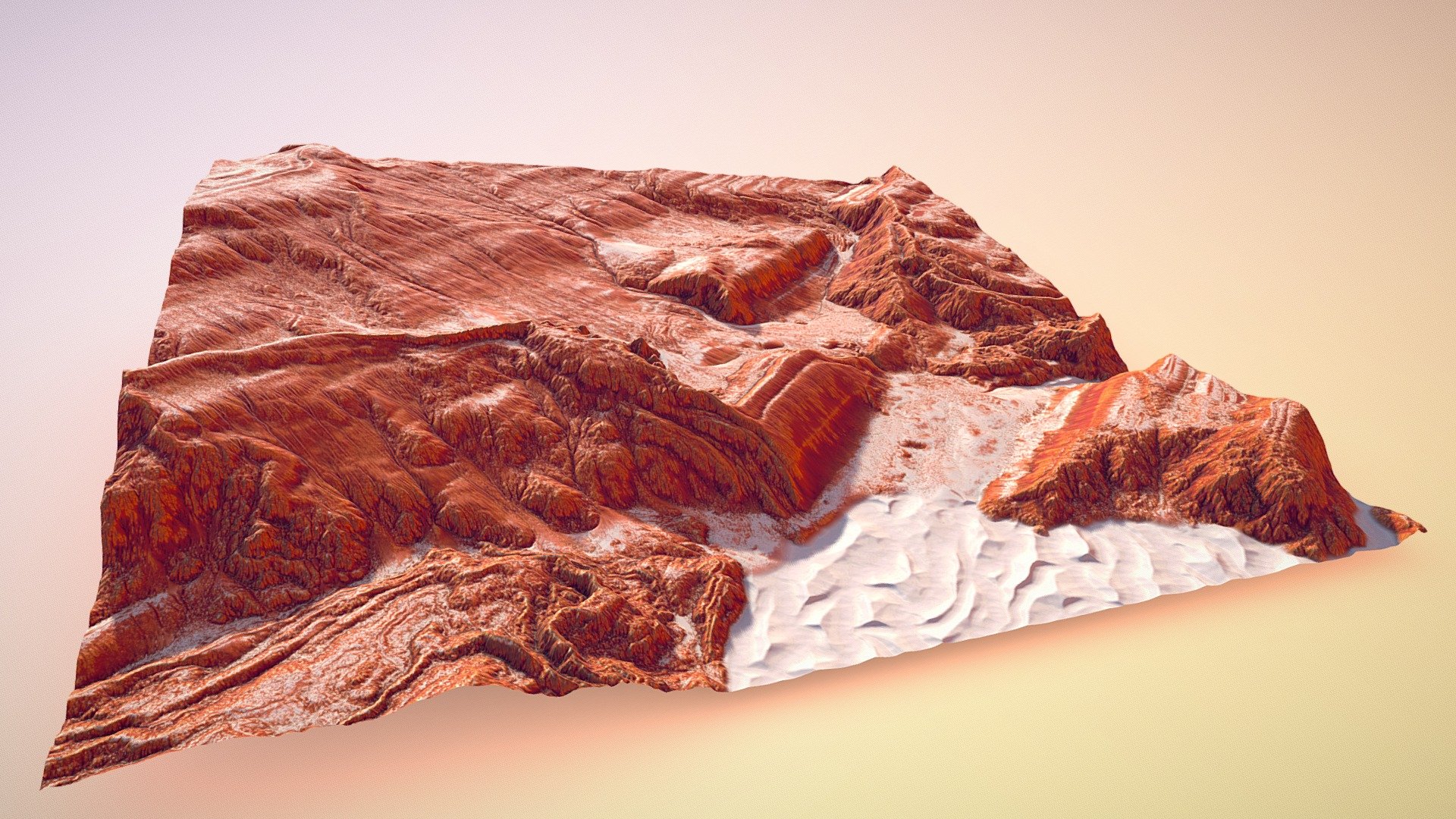 Flowing Sandstone Hills 3d model